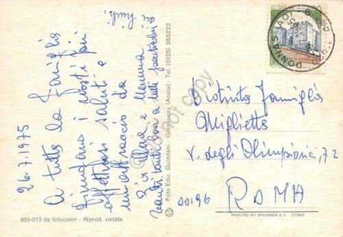 Cartolina Gressoney Trinit? vedute 1985 (Aosta)