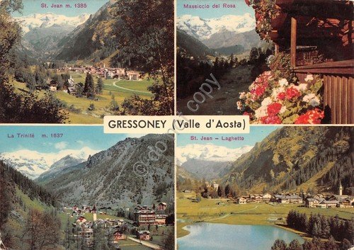 Cartolina Gressoney vedute 1971 (Aosta) | Immagine principale