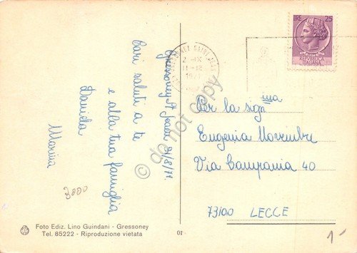 Cartolina Gressoney vedute 1971 (Aosta) | Immagine Gallery 2