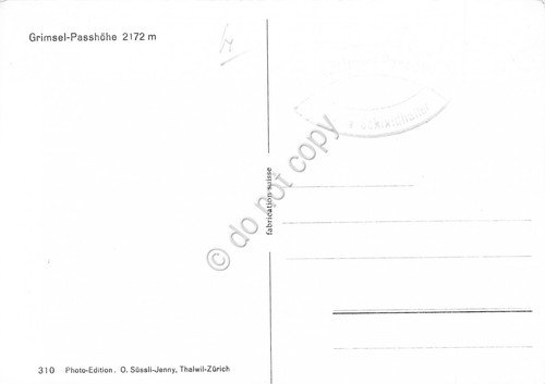 Cartolina Grimsel Passhohe con auto d'epoca