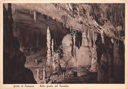 Cartolina Grotte di Postumia Grotta Paradiso 1939 (Trieste) | Immagine principale