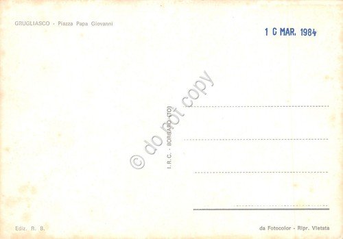 Cartolina Grugliasco Piazza Papa Giovanni | Immagine Gallery 2