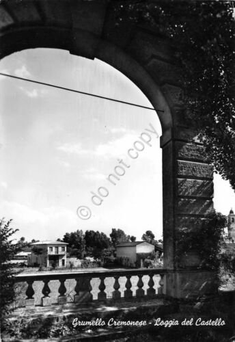 Cartolina Grumello Cremonese Loggia del Castello panorama parziale 1970