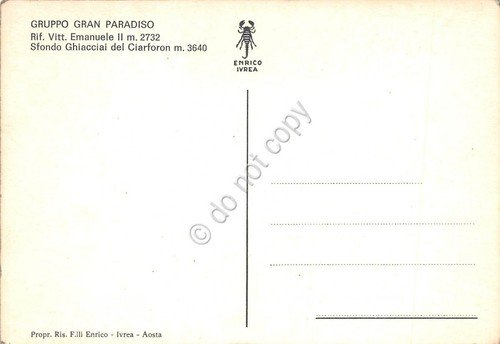 Cartolina Gruppo Gran Paradiso Rifugio Vittorio Emanuele II (Aosta) | Immagine Gallery 2