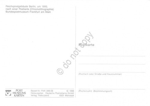 Cartolina Gruss aus Berlin Timbro filatelico 1988 | Immagine Gallery 2