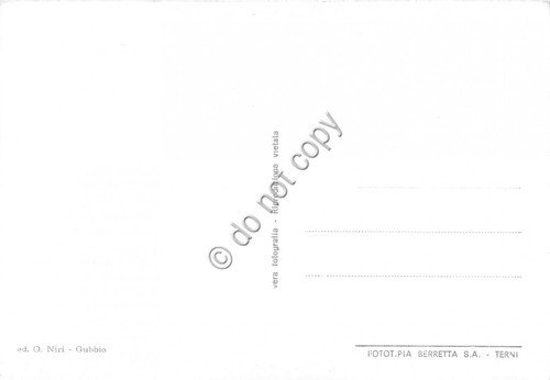 Cartolina Gubbio Cattedrale Interno (Perugia)