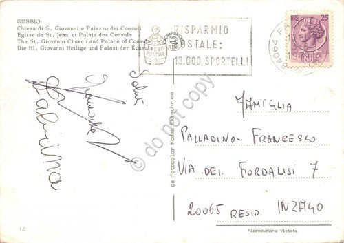 Cartolina Gubbio Chiesa San Giovanni e Palazzo dei Consoli 1971 …
