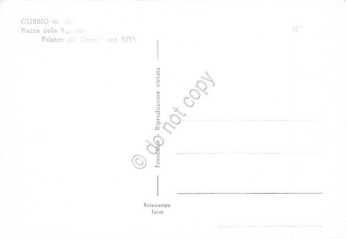 Cartolina Gubbio Piazza della Signoria e Palazzo dei Consoli | Immagine Gallery 2