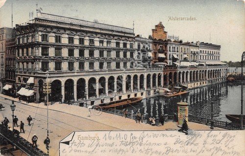 Cartolina Hamburg Alsterarcaden 1919 | Immagine principale