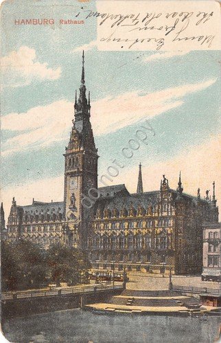 Cartolina Hamburg Rathaus anni '10