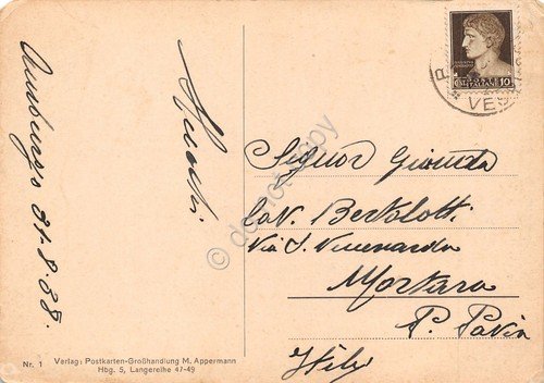 Cartolina Hamburg tram auto 1938 | Immagine Gallery 2