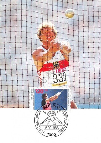 Cartolina Hammerwerfen timbro filatelico 1988 | Immagine principale