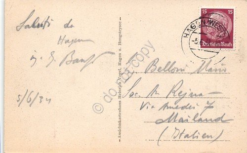 Cartolina Hengstaysee mit Kohensyburg 1934 | Immagine Gallery 2