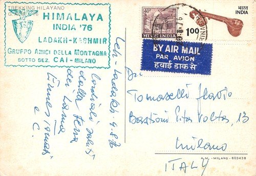 Cartolina Himalaya Trekking Hilayano CAI Milano 1976 Ernesto Tomasi GAM …