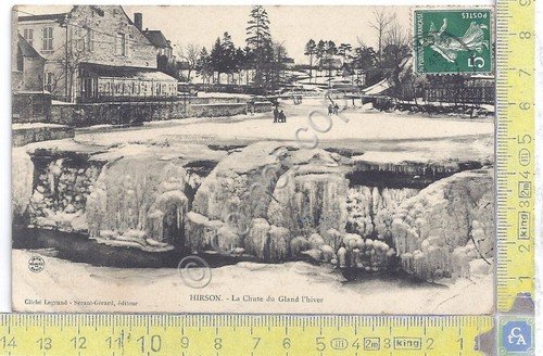 Cartolina Hirson - La chute du Gland l'hiver - Vg …