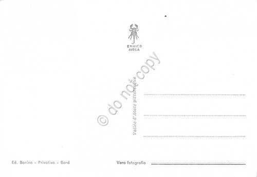 Cartolina Hone Bard Panorama parziale e forte (Aosta)