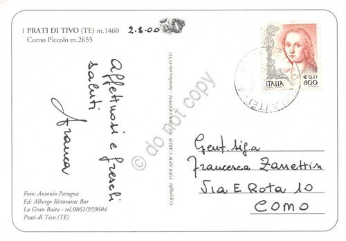 Cartolina I Prati di Tivo Corno Piccolo panorama 2000 | Immagine Gallery 2