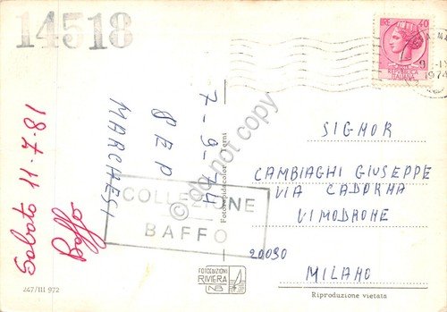 Cartolina Igea Marina vedute 1974 (Rimini) | Immagine Gallery 2