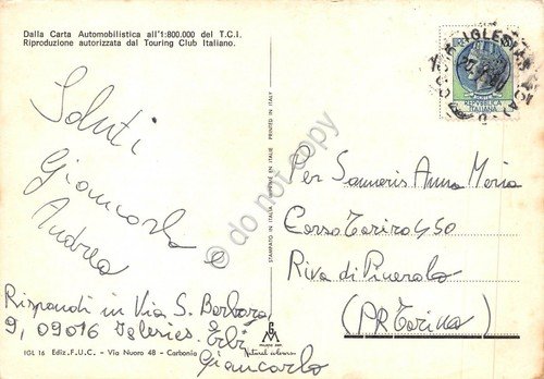 Cartolina Iglesias 6 vedute mappa geografica carta automobilistica | Immagine Gallery 2