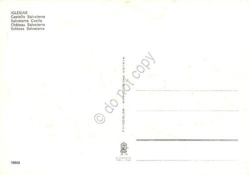 Cartolina Iglesias Castello Salvaterra vista e tetti case | Immagine Gallery 2