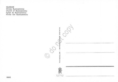 Cartolina Iglesias Chiesa Buoncammino | Immagine Gallery 2