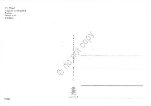 Cartolina Iglesias Palazzo Municipale auto animata | Immagine Gallery 2