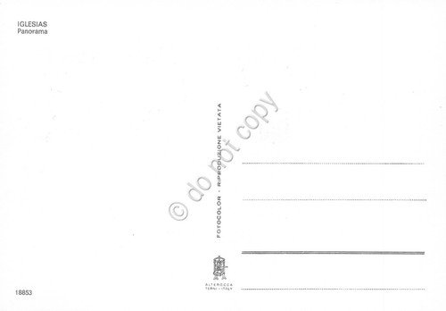 Cartolina Iglesias panorama aereo paese | Immagine Gallery 2