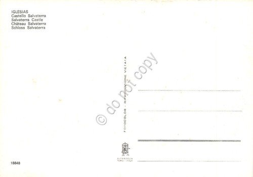 Cartolina Iglesias panorama case e tetti