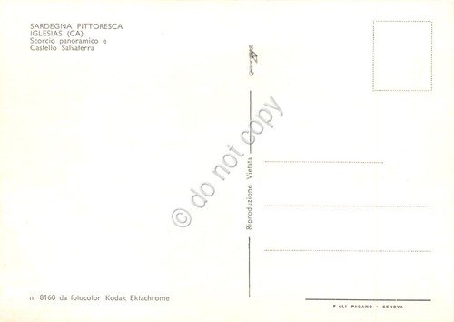 Cartolina Iglesias panorama di una via e Castello Salvaterra dall'alto … | Immagine Gallery 2