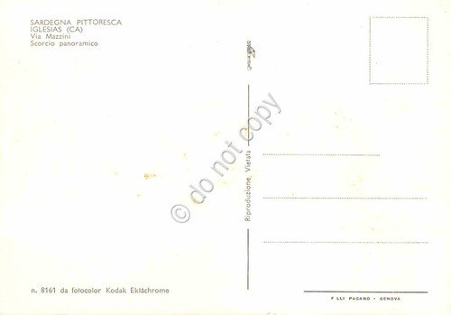 Cartolina Iglesias Via Mazzini panorama case edifici | Immagine Gallery 2