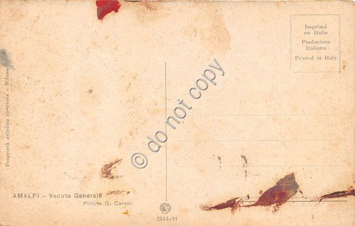 Cartolina Illustrata Amalfi veduta generale (Napoli) | Immagine Gallery 2