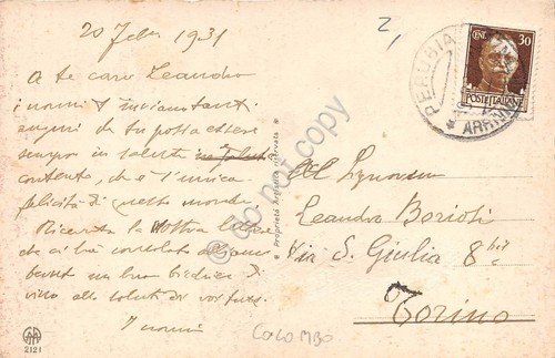 Cartolina Illustrata Emilio Colombo giovane dama del 700 1931