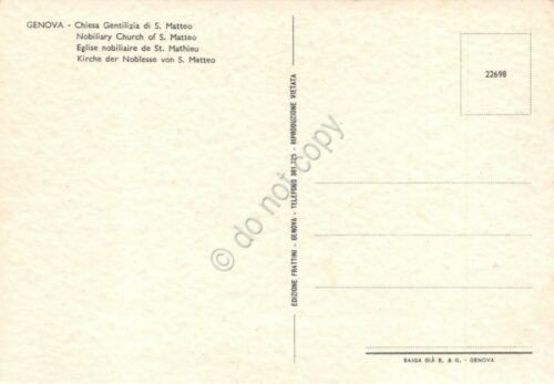 Cartolina illustrata Frattini Genova Chiesa Gentilizia di San Matteo | Immagine Gallery 2