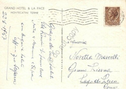 Cartolina Illustrata Frattini Montecatini Terme Grand Hotel & la Pace …