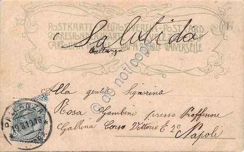 Cartolina Illustrata Isola Bella 1910