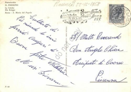 Cartolina Illustrata Pinturicchio Il Presepio Timbro Buon Natale 1958 | Immagine Gallery 2