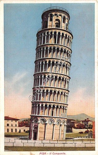 Cartolina Illustrata Pisa Campanile 1925