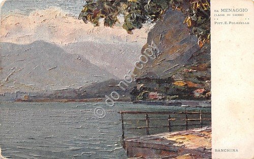 Cartolina Illustrata Polesello Menaggio Banchina | Immagine principale