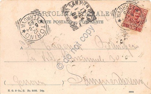 Cartolina Illustrata Torino Piazza Madama primi '900 | Immagine Gallery 2