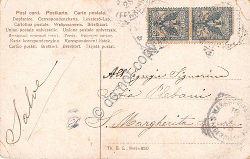 Cartolina Illustrata Venezia canale attiguo a Canal Grande 1905 | Immagine Gallery 2