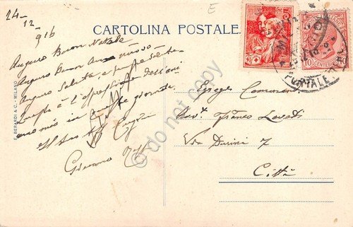 Cartolina Illustrata Zambeletti Poesia Ada Negri 1916