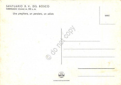Cartolina Imbersago Santuario B.V. del Bosco (Como) | Immagine Gallery 2
