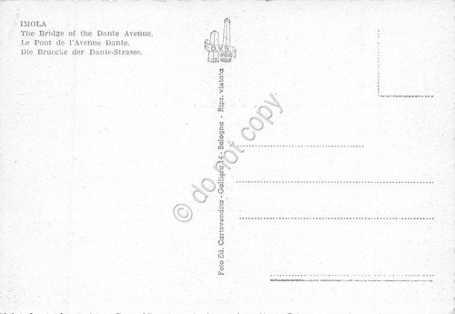 Cartolina Imola Ponte di Viale Dante animata bicicletta