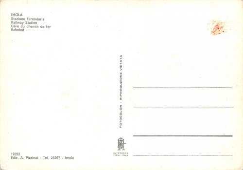 Cartolina Imola Stazione Ferroviaria | Immagine Gallery 2