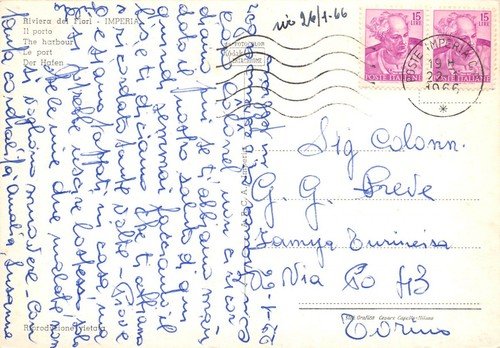 Cartolina Imperia Il porto barche 1966 | Immagine Gallery 2