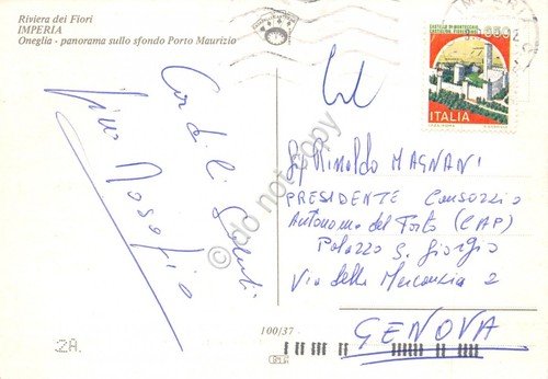 Cartolina Imperia Oneglia Panorama con Porto Maurizio | Immagine Gallery 2