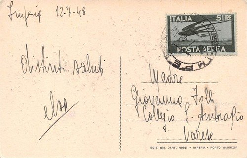 Cartolina Imperia Panorama 1948