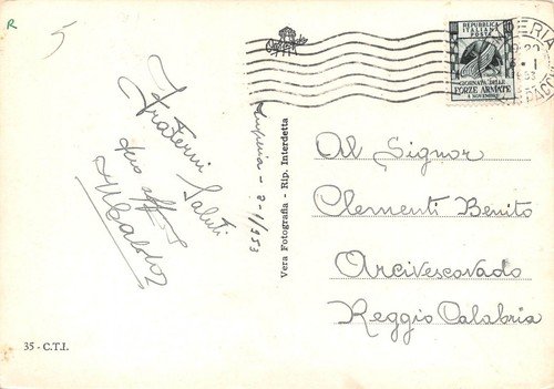 Cartolina Imperia Panorama dal mare barca a vela 1953 | Immagine Gallery 2