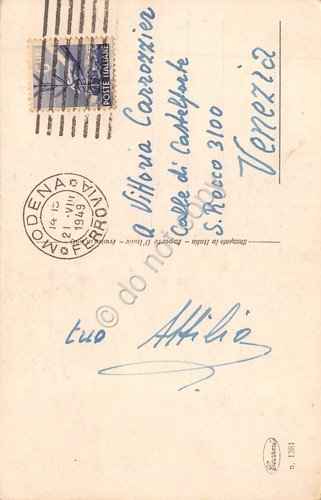 Cartolina innamorati Tuno e Tuna con fiori 1949 | Immagine Gallery 2