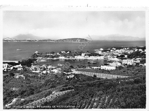 Cartolina Ischia Porto di Ischia panorama da Mezzocamino anni '50